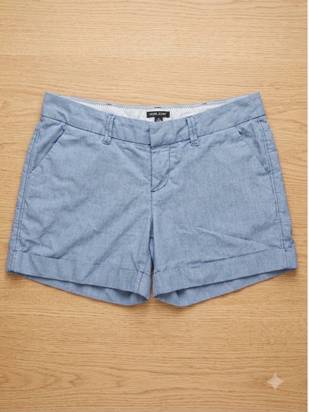 Dear John Blue Chambray women’s Cuffed Shorts Size 31 VGUC